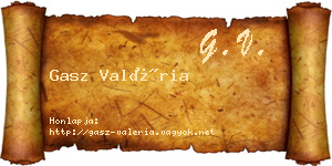 Gasz Valéria névjegykártya